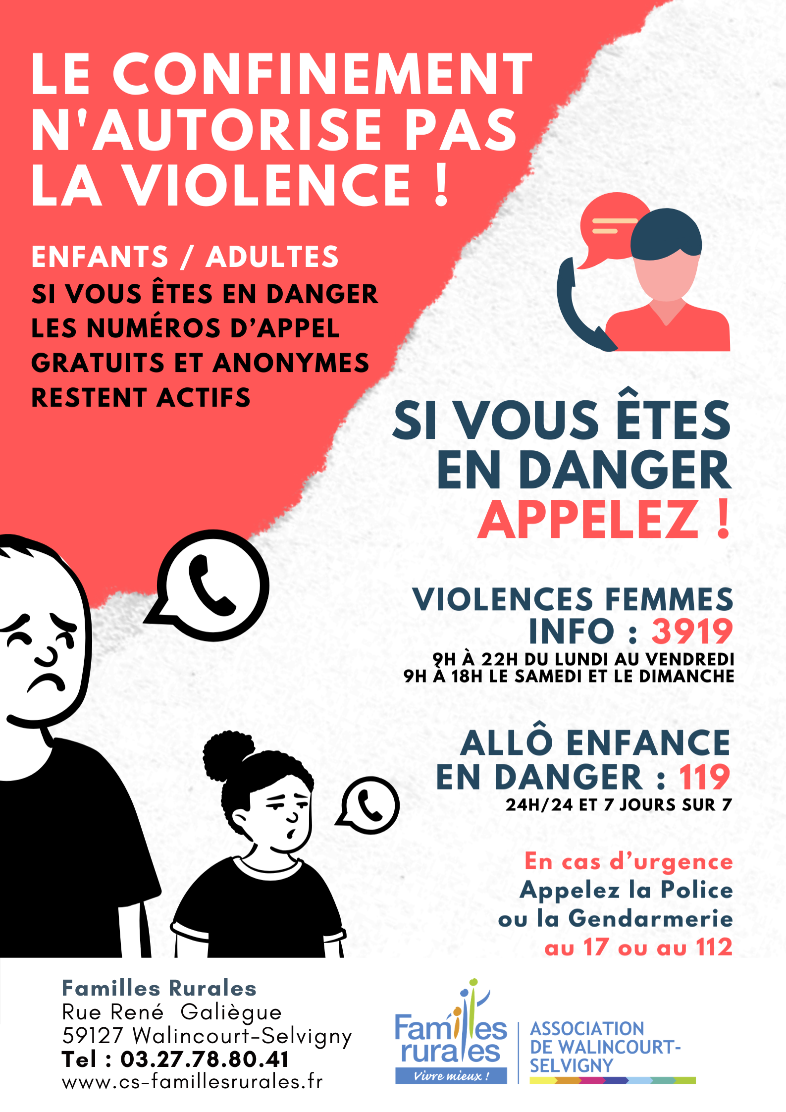 confinement stop agression et violence 