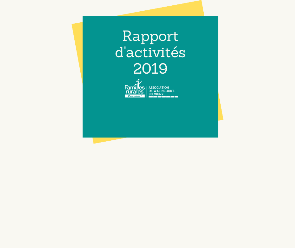 Rapport activités 2019