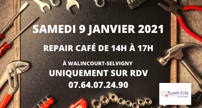 9 janvier 2021 Repair Café Walincourt Selvigny