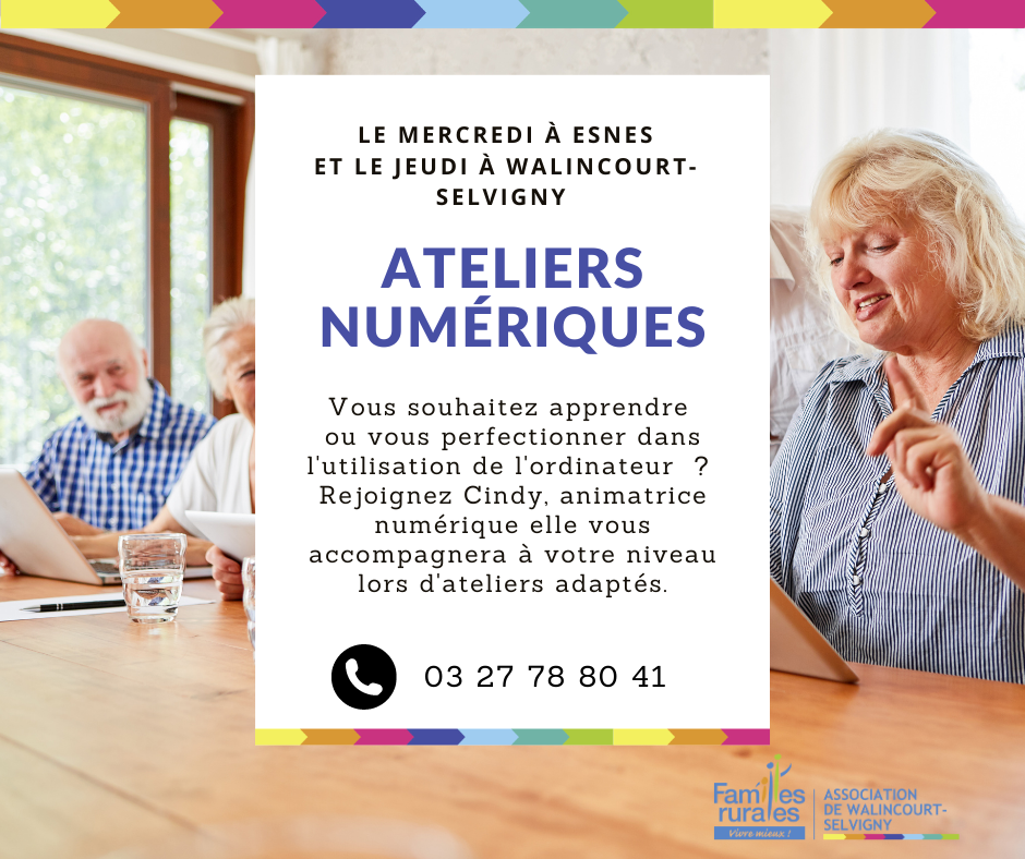 atelier numérique Esnes et walincourt selvigny