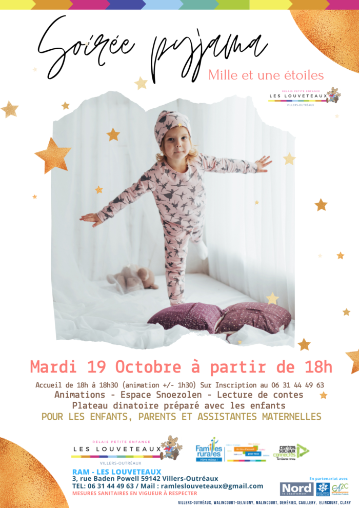 Flyer Soirée Pyjama RAM les Louveteaux