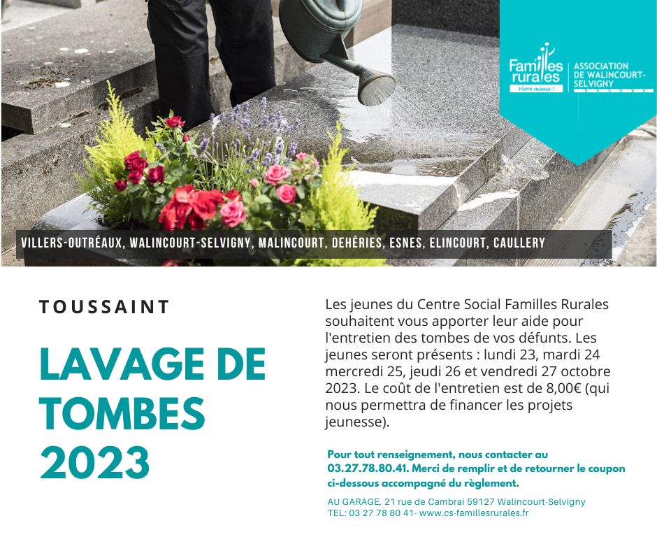 lavage de tombes toussaint 2023