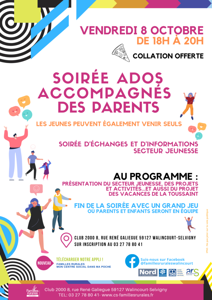 ado parents jeunesse soirée d'échanges et d'informations