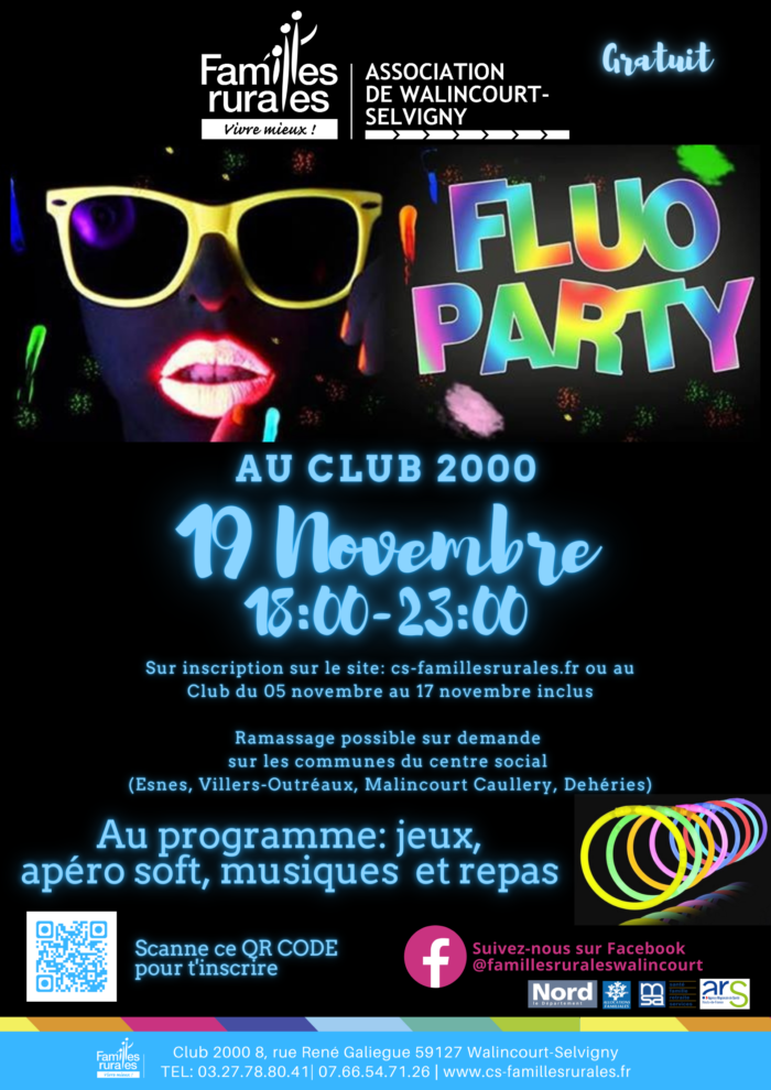 Soirée fluo 19 novembre