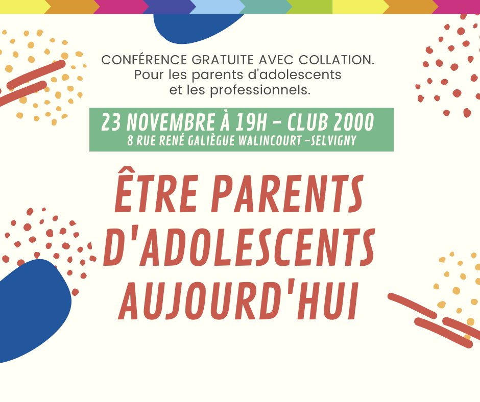 Conférence parents d'ados 23 novembre