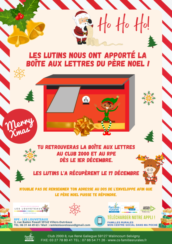 Boîte aux lettres Père Noel 