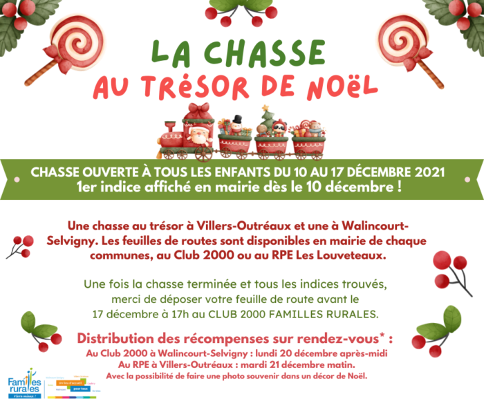 chasse tresor noel 2021