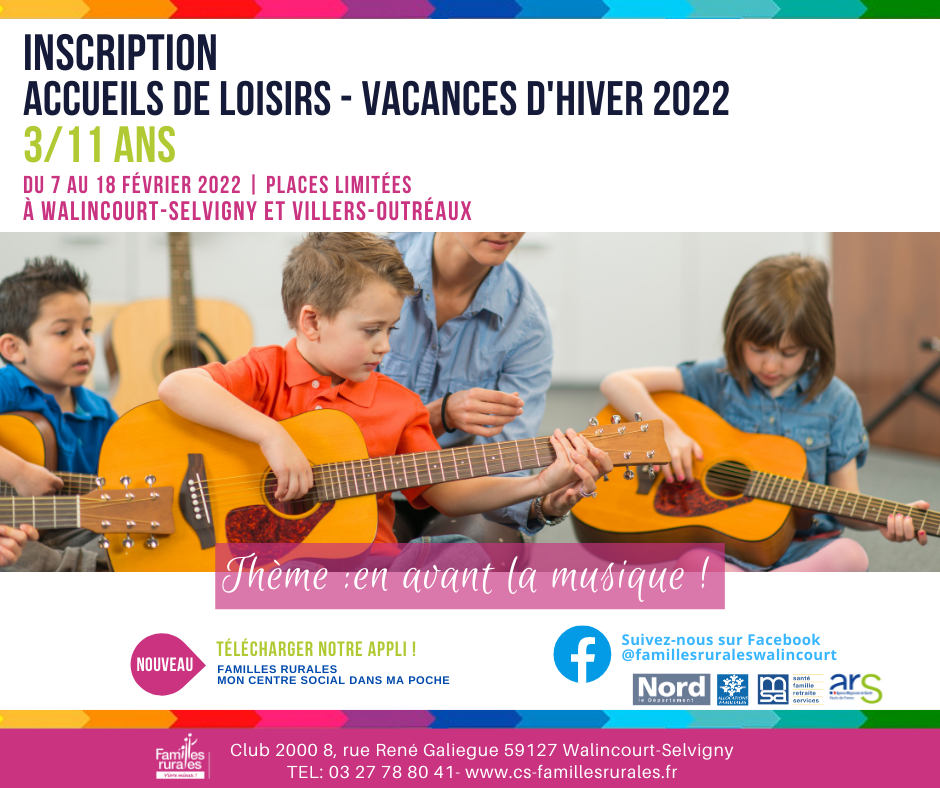 Inscription 3/11 ans ACM 2022