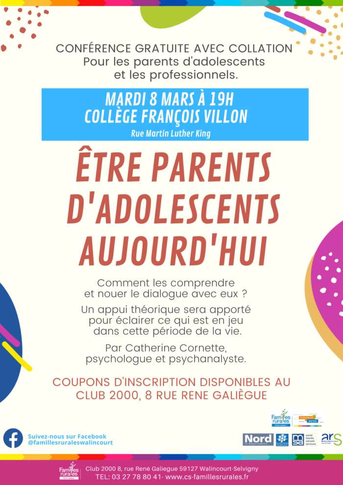 conférence parents ados 8 mars