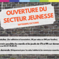 secteur jeunesse planning ouverture